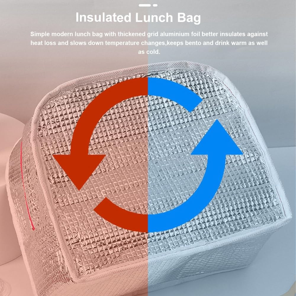 Geanta Termica pentru Pranz Flippy, Multifunctionala, Compartimentata, Impermeabila, cu Manere, Buzunar Exterior, 22x14x19 cm, Rosu