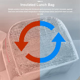 Geanta Termica pentru Pranz Flippy, Multifunctionala, Compartimentata, Impermeabila, cu Manere, Buzunar Exterior, 22x14x19 cm, Rosu