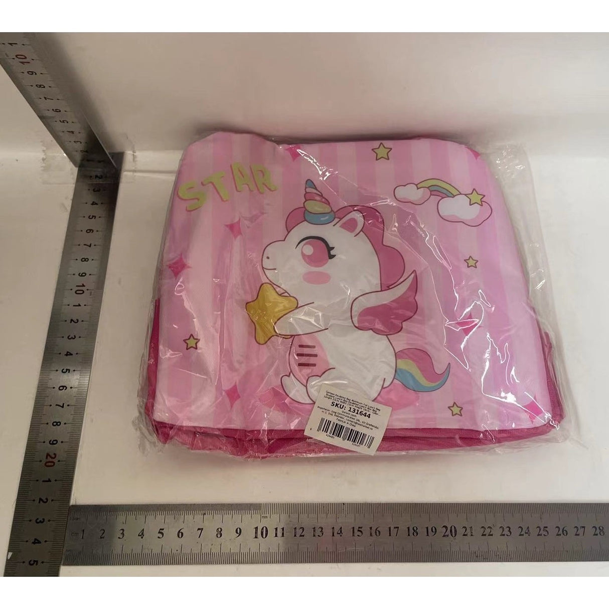 Geanta Termoizolanta pentru Copii, Vivimall, 23x13x19 cm, Model Imprimeu Unicorn, din Folie de Aluminiu si Panza Oxford, Roz - vivimall.ro