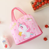 Geanta Termoizolanta Pentru Copii, 23X13X19 Cm, Model Imprimeu Unicorn, Din Folie De Aluminiu Si Panza Oxford, Roz - vivimall.ro