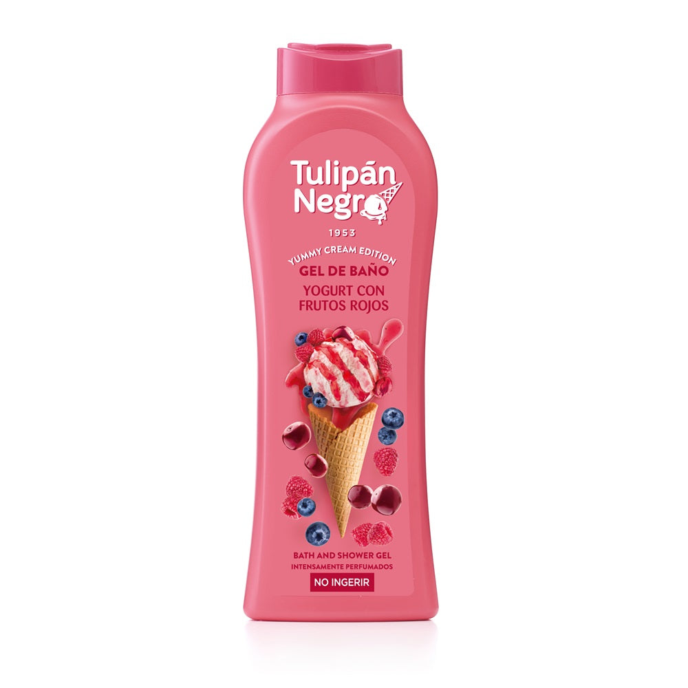 Gel de duș Tulipán Negro Yogurt cu fructe roșii, 650 ml - vivimall.ro