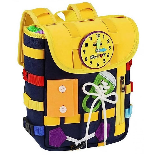 Ghiozdan Montessori Pentru Copii Albastru | DexteriFun - vivimall.ro