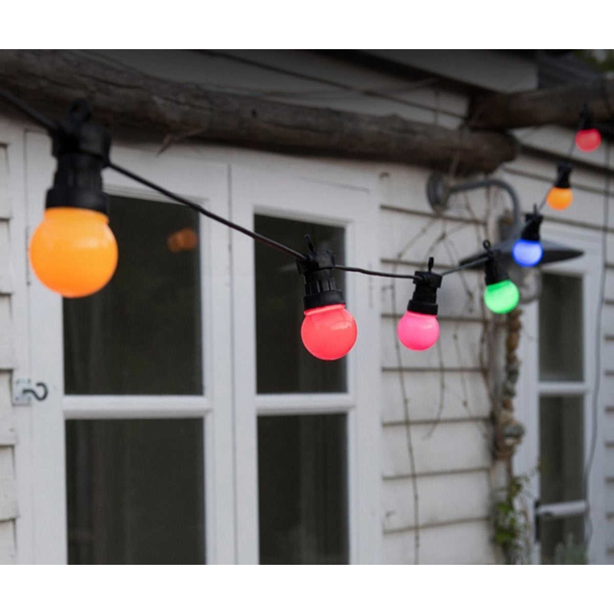 Ghirlandă luminoasă LED Vivimall model Bulb, 10 m, 20 becuri multicolor, vedere de ansamblu