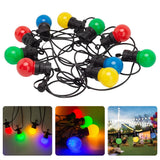 Ghirlandă luminoasă Vivimall LED Bulb aprinsă pe terasă exterioară, atmosferă festivă nocturnă