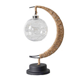 Lampa veghe Vivimall, semi-luna cu glob din sticla, led, 28x15 cm, alb cald - vivimall.ro