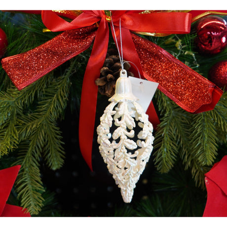 Glob de Craciun, Perlat, in forma de Con de brad, 6 cm x 15 cm, Plastic, Flippy - vivimall.ro