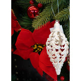 Glob de Craciun, Perlat, in forma de Con de brad, 6 cm x 15 cm, Plastic, Flippy - vivimall.ro