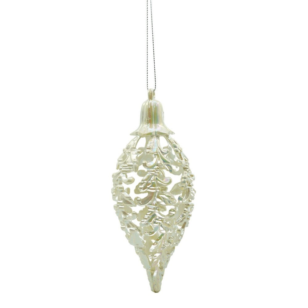 Glob de Craciun, Perlat, in forma de Con de brad, 6 cm x 15 cm, Plastic, Flippy - vivimall.ro