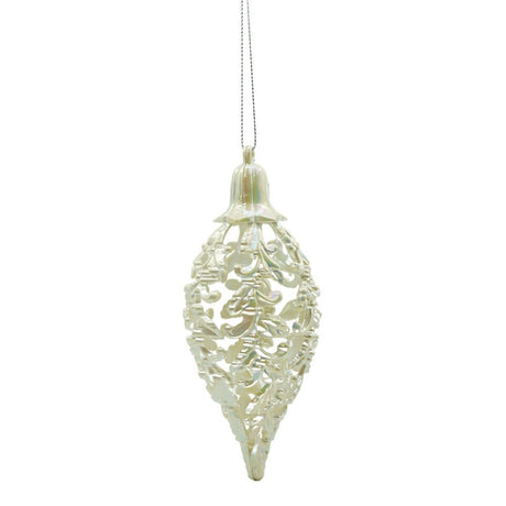 Glob de Craciun, Perlat, in forma de Con de brad, 6 cm x 15 cm, Plastic, Flippy - vivimall.ro