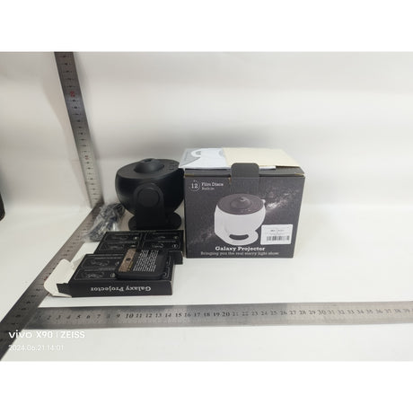 Lampa Tip Proiector Galaxie, Vivimall, pentru Dormitor, Tematica Cer Instelat, Model Glob, HD, Rotire 360 de Grade, 20 de Imagini, Incarcare USB, 10 W, 15x15 cm, Negru - vivimall.ro