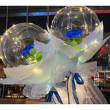 Trandafir Albastru In Balon Cu Lumini Led | BlueRose - vivimall.ro
