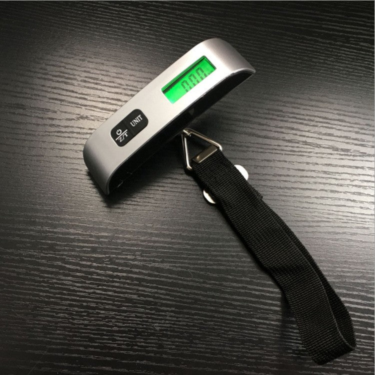 Cantar Digital De Mana Curea, Cantar Portabil, Cantarire Bagaje, Capacitate 50 Kg, Functie De Tara, 12.5 X 2.8 X 2.8 Cm, Alb-Negru - vivimall.ro