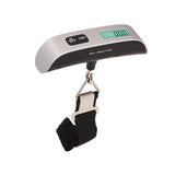 Cantar Digital De Mana Curea, Cantar Portabil, Cantarire Bagaje, Capacitate 50 Kg, Functie De Tara, 12.5 X 2.8 X 2.8 Cm, Alb-Negru - vivimall.ro