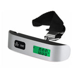 Cantar Digital De Mana Curea, Cantar Portabil, Cantarire Bagaje, Capacitate 50 Kg, Functie De Tara, 12.5 X 2.8 X 2.8 Cm, Alb-Negru - vivimall.ro