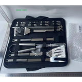 Set 18 Ustensile pentru Gratar, Vivimall, din Otel Inoxidabil, Geanta Oxford, Argintiu - vivimall.ro