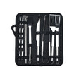 Set 18 Ustensile Pentru Gratar, Din Otel Inoxidabil, Geanta Oxford, Argintiu - vivimall.ro