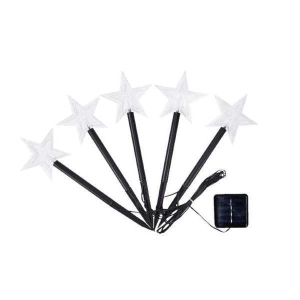 Set 5 Lampi Solare Led De Exterior, Pentru Gradina, 35.5 Cm
