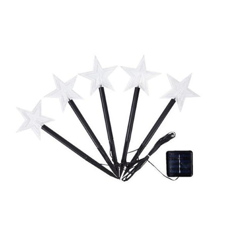 Set 5 Lampi Solare Led De Exterior, Pentru Gradina, 35.5 Cm