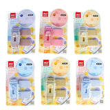 Radiera, Vivimall, cu 2 Rezerve, Reglare Pull-Push, din Cauciuc, Crem - vivimall.ro