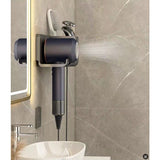 Suport De Baie, Pentru Uscator De Par, Cu Organizator Dublu, Din Plastic, Aplicare Cu Suport Adeziv, 23 X 8.8 X 9.5 Cm - vivimall.ro