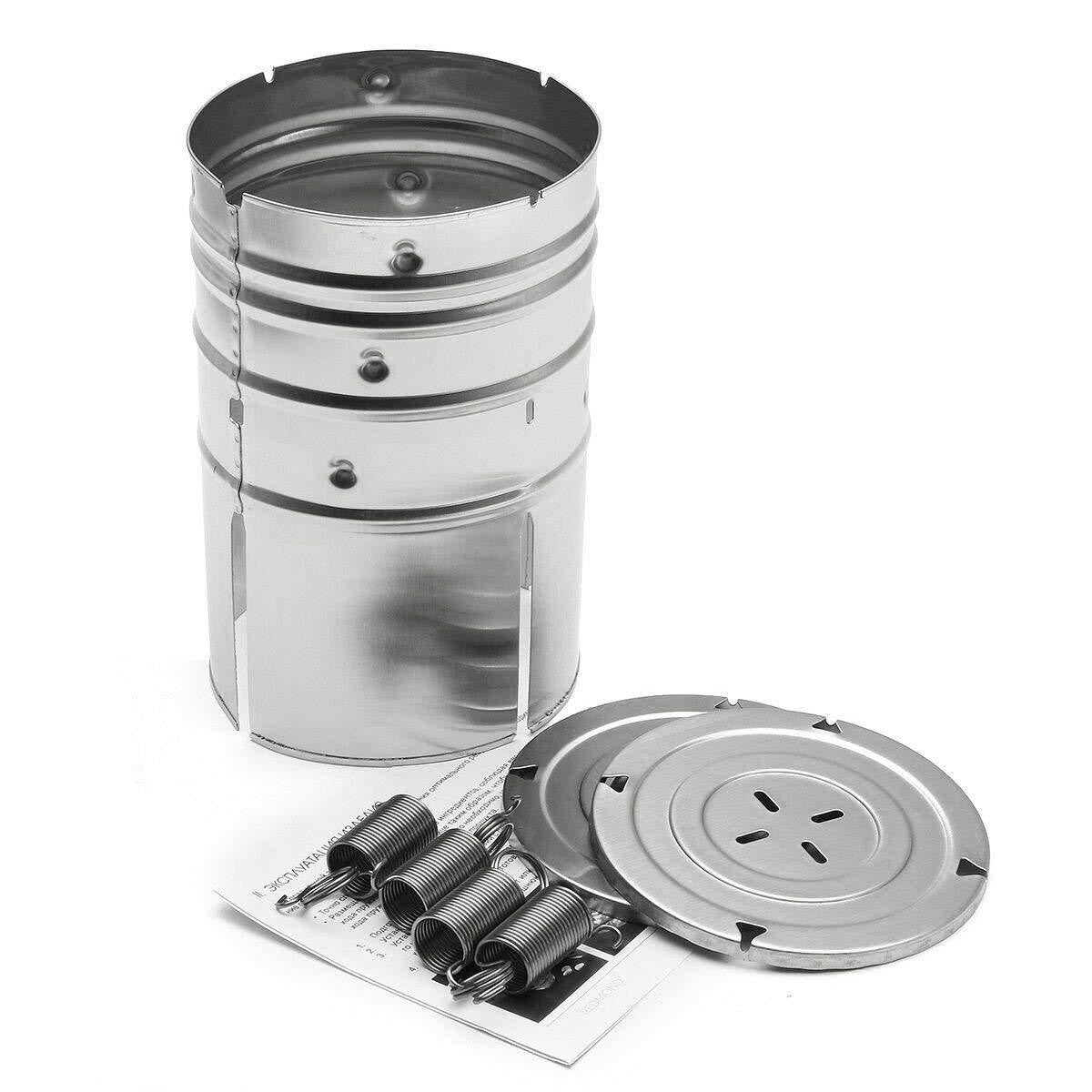 Presa Din Inox Pentru Preparat Sunca Presata, Cu Capac, Dimensiune Reglabila In 3 Trepte, 15 X 15 X 18 Cm, Argintiu - vivimall.ro
