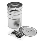 Presa Din Inox Pentru Preparat Sunca Presata, Cu Capac, Dimensiune Reglabila In 3 Trepte, 15 X 15 X 18 Cm, Argintiu - vivimall.ro
