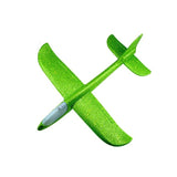 Avion Planor Din Polistiren In Punga, Lungime 47 Cm, Cu Lumina Pe Varf, Verde - vivimall.ro