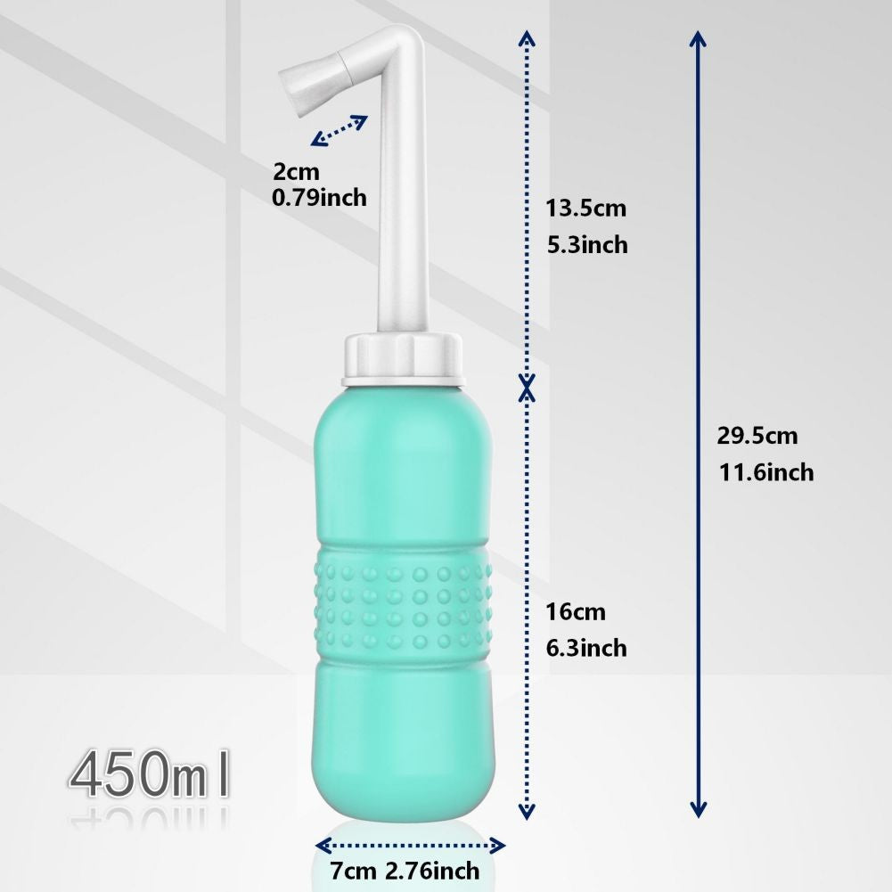 Bideu Portabil Pentru Igiena Intima, Pentru Postpartum/ Postoperator, 450 Ml, Cu Capac Si Husa Galbena, 29.5X7 Cm, Culoare Recipient - vivimall.ro