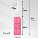 Bideu Portabil Pentru Igiena Intima, Pentru Postpartum/ Postoperator, 450 Ml, Cu Capac Si Husa Galbena, 29.5X7 Cm, Culoare Recipient - vivimall.ro