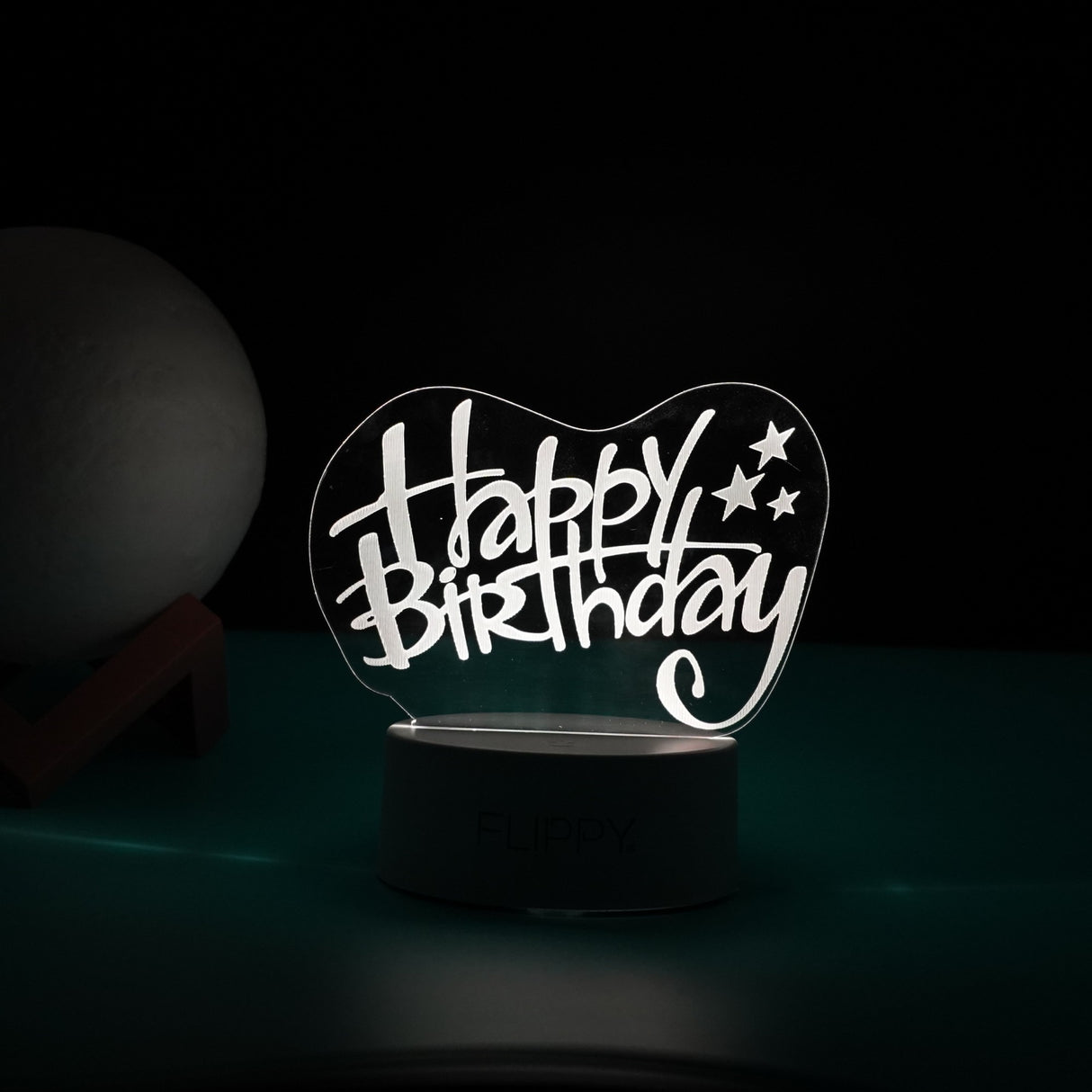 Lampa Led Decorativa, 3D, Happy Birthday, Cu Usb Si Baterii, 20 Cm Inaltime, Din Material Acril, Lumina A Si Telecomanda Inclusa, Alb - vivimall.ro
