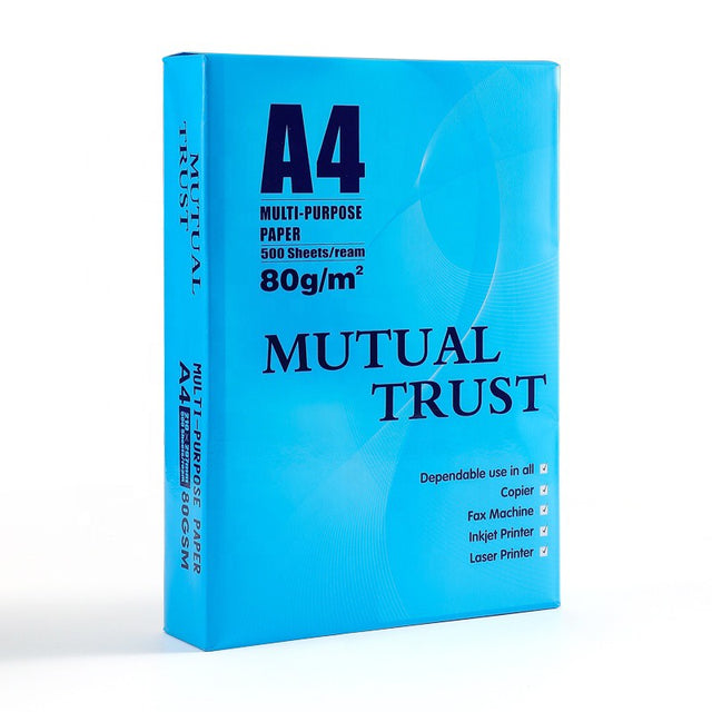 Hartie Copiator A4 Mutual Trust, Flippy, 80 g/mp, 500 coli/top, 210 x 297 mm, Hartie Multifunctionala pentru Imprimanta si Copiator, Hartie Universala pentru Birou - vivimall.ro