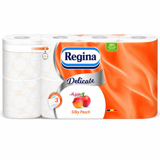 Hartie Igienica Aromata, Regina, 3 Straturi, Set 8 Role, Moale si Rezistenta pentru Utilizare Zilnica - vivimall.ro