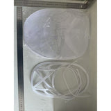 Husa de Spalare Sapca, Vivimall, pentru Masina de Spalat, din Poliester, Circumferinta 53 cm, cu Fermoar, cu Suport Sapca, Alb - vivimall.ro