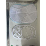 Husa de Spalare Sapca, Vivimall, pentru Masina de Spalat, din Poliester, Circumferinta 53 cm, cu Fermoar, cu Suport Sapca, Alb/Albastru - vivimall.ro