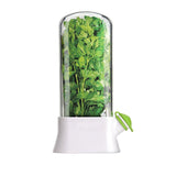 Recipient De Pastrare A Ierburilor Cu Capac De Umplere Cu Apa, Proaspat, Curat, Fara Bpa, Practic, Durabil, 27X16 Cm, Alb - vivimall.ro