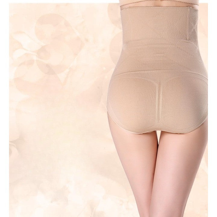 Lenjerie Modelatoare Postpartum, cu Talie Inalta, Control al Burticii, Compresie Mare, Insertii din Silicon pentru Sustinere, Nude, Marimea M/L - vivimall.ro