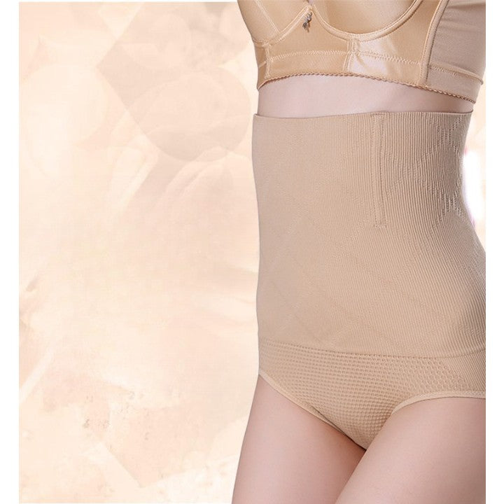 Lenjerie Modelatoare Postpartum, cu Talie Inalta, Control al Burticii, Compresie Mare, Insertii din Silicon pentru Sustinere, Nude, Marimea M/L - vivimall.ro