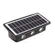 Lampa Solara Led Bidirectionala Dreptunghiulara Pentru Perete, 20.5X10 Cm, 6 Led-Uri, 5.5V, Abs, 500Mah, Rezistent La Apa Ip65, Alb Cald - vivimall.ro