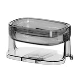 Savoniera Cu Suport 2 In 1, Pentru Perete Sau Blat, Pet, Scurgere Optima, Gritransparent - vivimall.ro