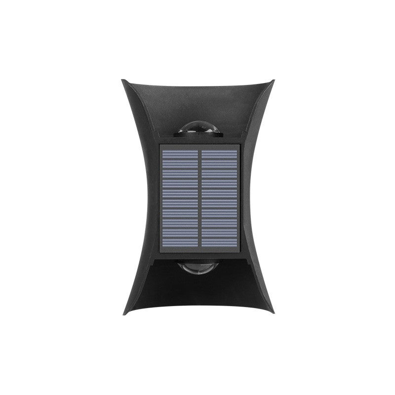 Lampa Solara Led Bidirectionala Bicolora, Comutator Culoare Led, Ip65, Rezistent La Apa, Baterie 1.5 V, 400Mah, 2 Led-Uri, 13.5 X 9 Cm, Material Abs, Multicolor - vivimall.ro