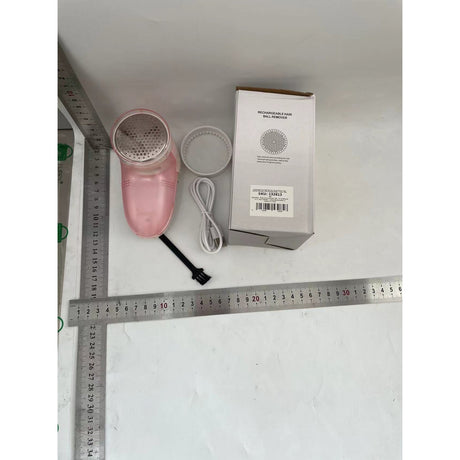 Aparat Pentru Curatat Scame, Par Si Praf, Vivimall, Pentru Diferite Tipuri De Material, Cu Lame Din Otel Inoxidabil, Incarcare Prin USB Type-C, Cu Perie De Curatare si Cablu USB Incluse, 13x7 cm, Roz