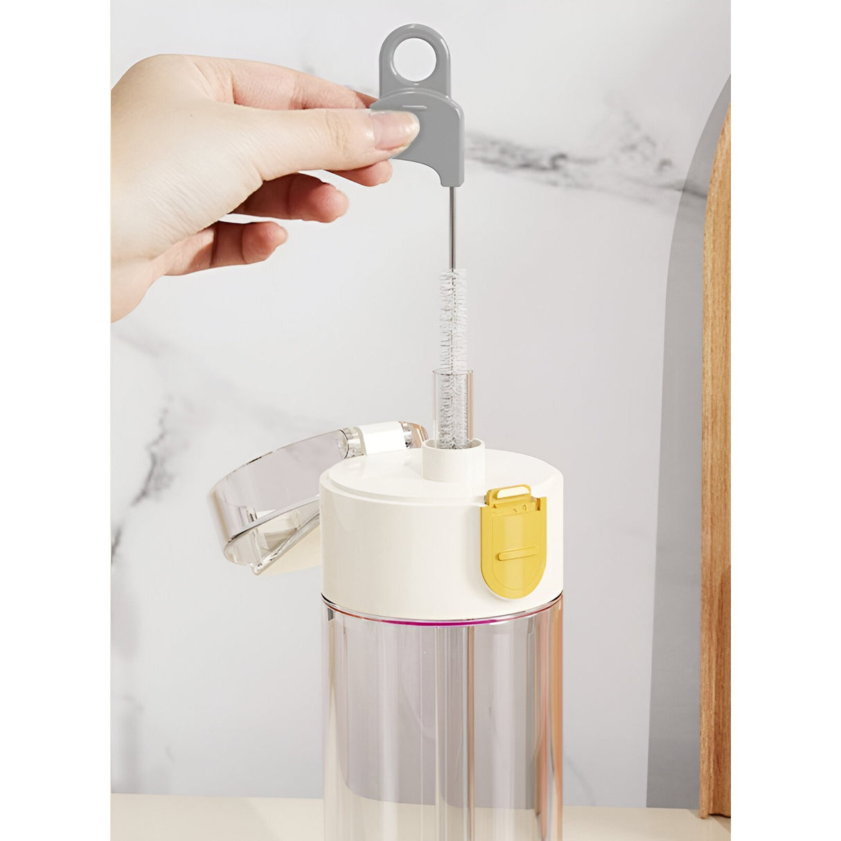 Perie De Curatat Pahare, Cani, Sticle, Cu Maner Lung Si Burete, Accesorii Pentru Spalarea Paielor Si Capacelor, Usor De Agatat, 27.5X11.4X6Cm - vivimall.ro