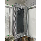 Cutie Depozitare cu Cadru Metalic, Vivimall, pentru Incaltaminte, Haine, Lingerie, Fermoar Calitativ, Fereastra Transparenta, Manere Laterale, 60 x 30 x 16 cm, Alb Negru - vivimall.ro