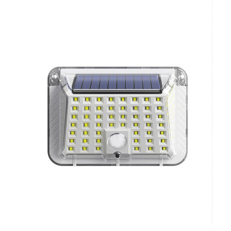 Lampa Solara De Perete, 90 Led-Uri Smd, Senzor De Miscare, Ip65, 1200Mah, Material Abs, Lumina Alb Rece, Alb - vivimall.ro