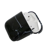 Husa AirPods cu Inel Prindere Marble Negru - vivimall.ro