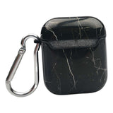 Husa AirPods cu Inel Prindere Marble Negru - vivimall.ro