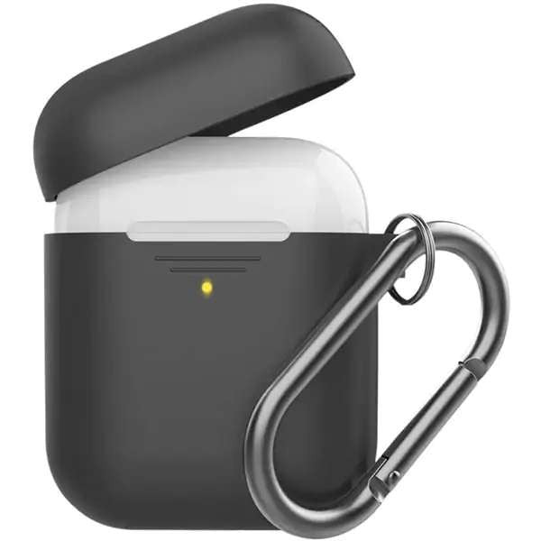 Husa AirPods cu Inel Prindere Negru - vivimall.ro