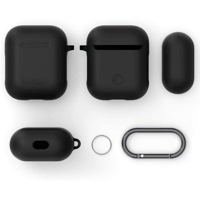 Husa AirPods cu Inel Prindere Negru - vivimall.ro
