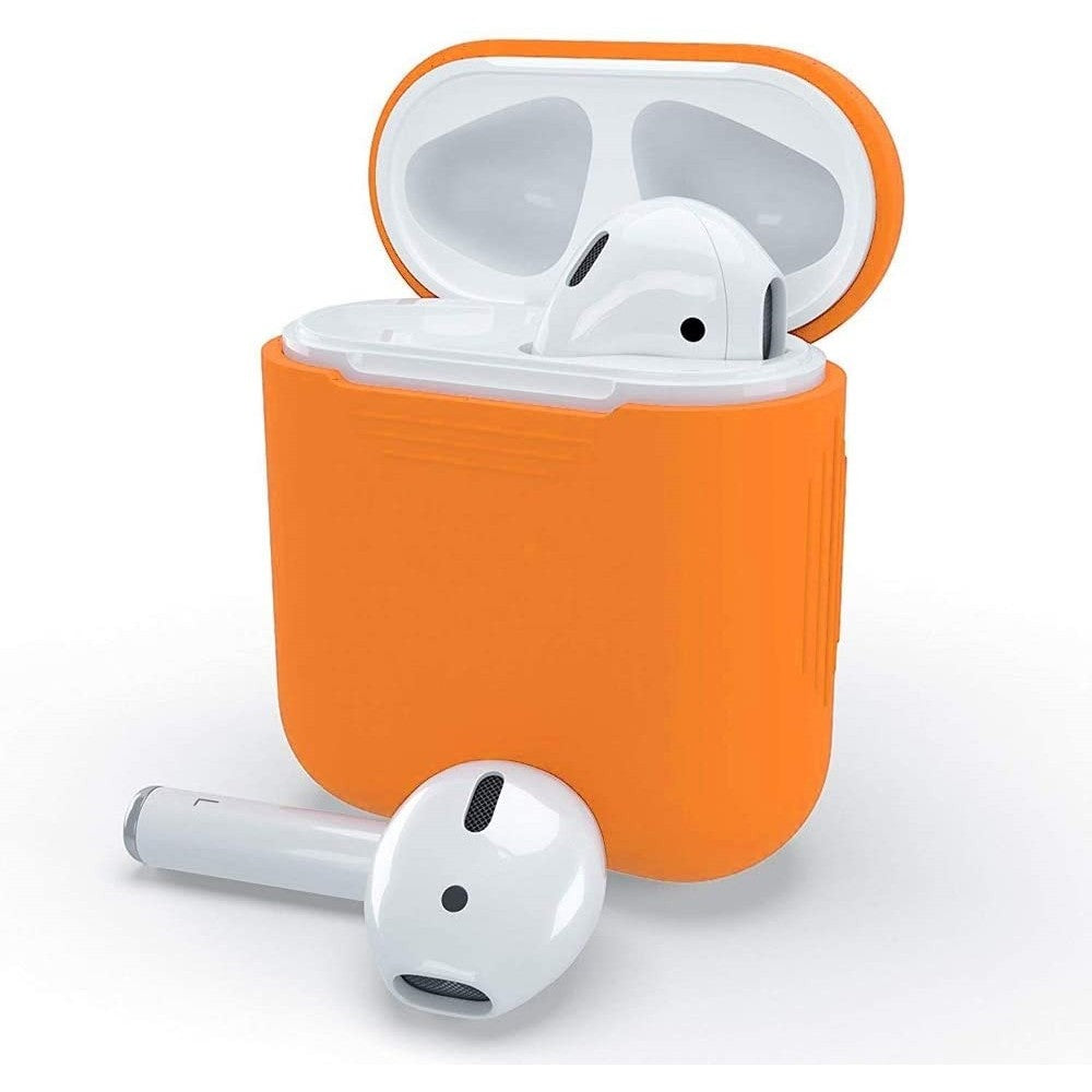 Husa AirPods cu Inel Prindere Portocaliu - vivimall.ro