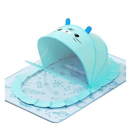 Husa Anti-Tantari, Vivimall, Pliabila, Protectie 360 Grade, Parasolar, 0-1 An, 60 x 55 x 5 cm, Albastru - vivimall.ro